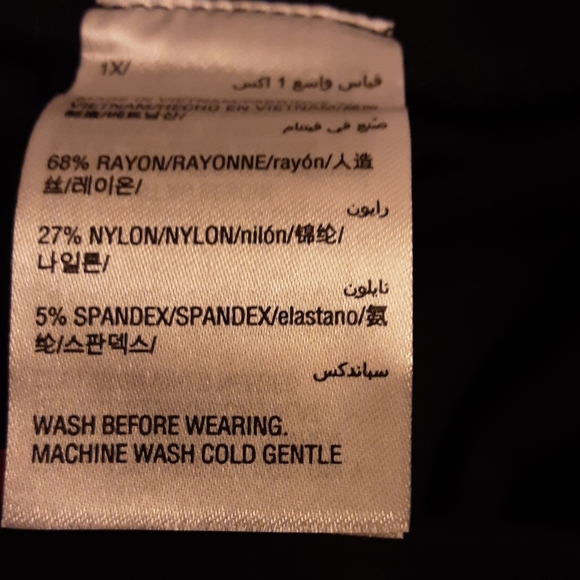 NWT Alfani 1X Deep Black Comfort Waist Legging - Picture 5 of 6